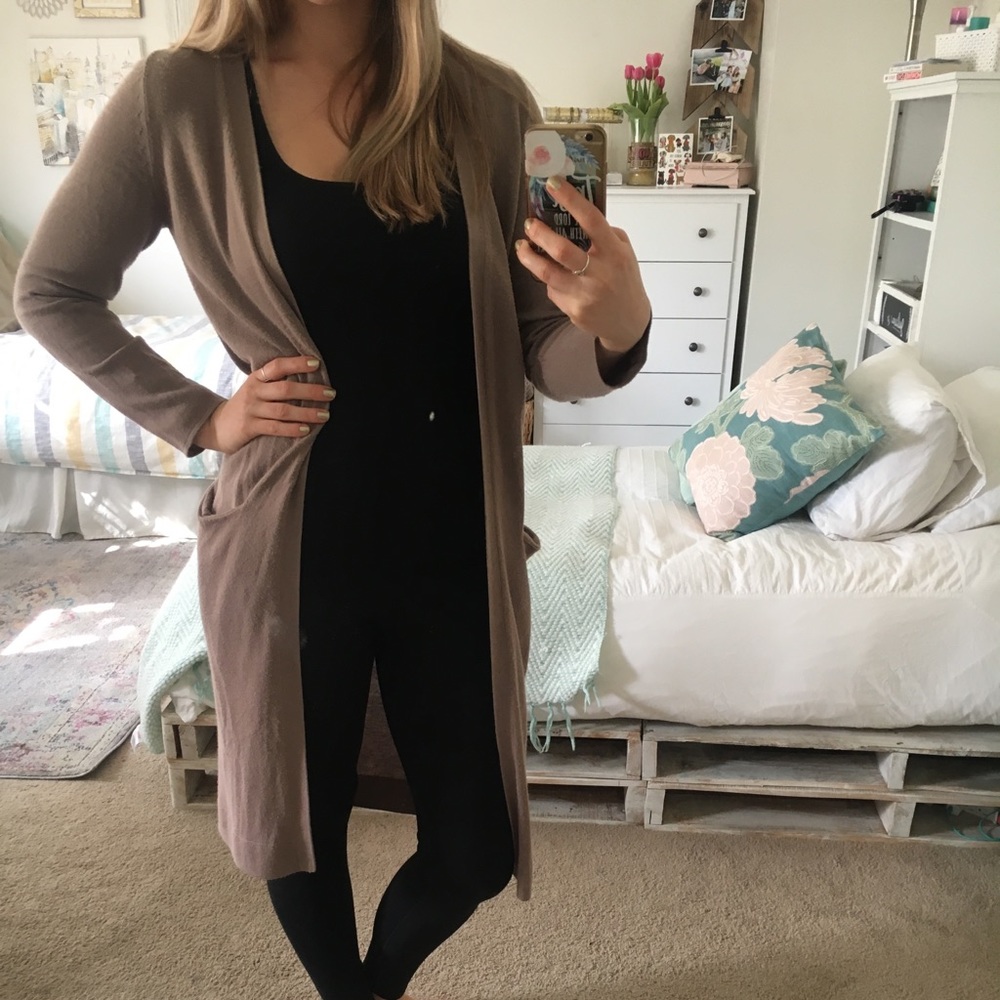 Beige “lazy day” long sweater
